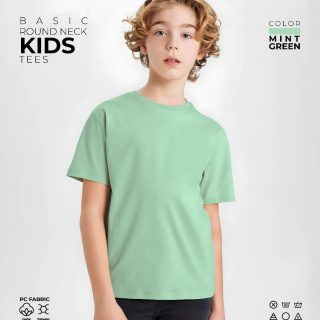 Mint Green Kids Round Neck T-Shirt