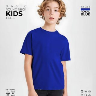 Royal Blue Kids Round Neck T-Shirt
