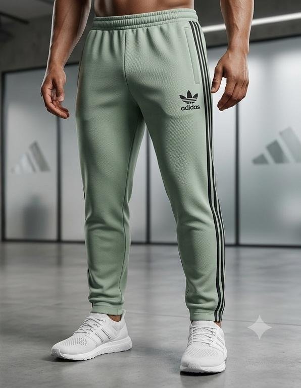 Adidas Men’s Saga Green (soft green) Performance Track Pants